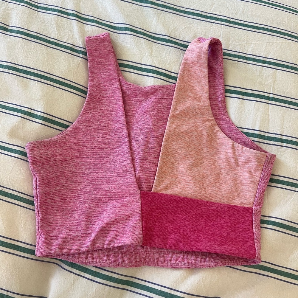 Small reversible pink Outdoor Voices athletic tank/bra!